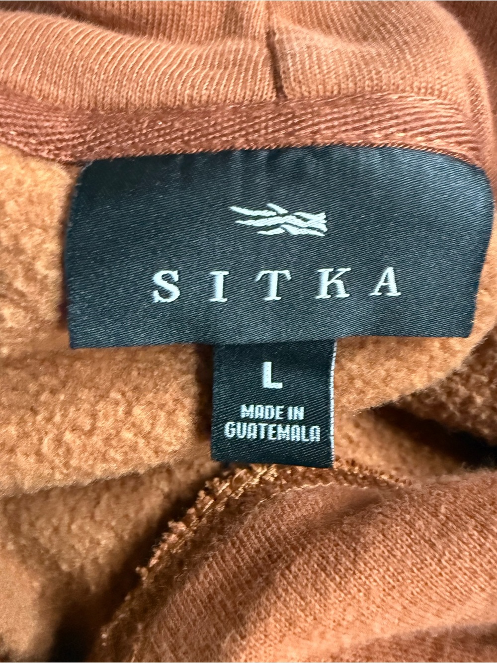 Men's Rust Orange Sitka Pullover Hoodie - Picture 3 of 4